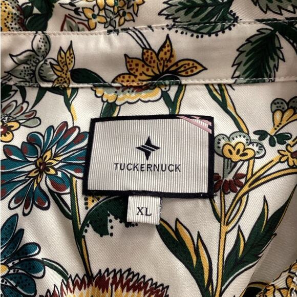 Tuckernuck Sharp Floral Serena Blouse Button Front Long Sleeve Size XL - Picture 14 of 16